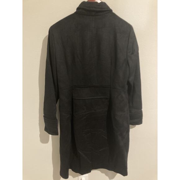 Womens Calvin Klein Size 8 Long Black Pea Coat - Never Worn Only Tried On Once - Picture 2 of 3
